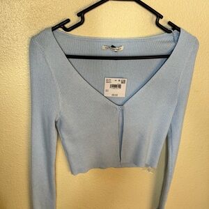American Eagle: Baby Blue Long Sleeve Top